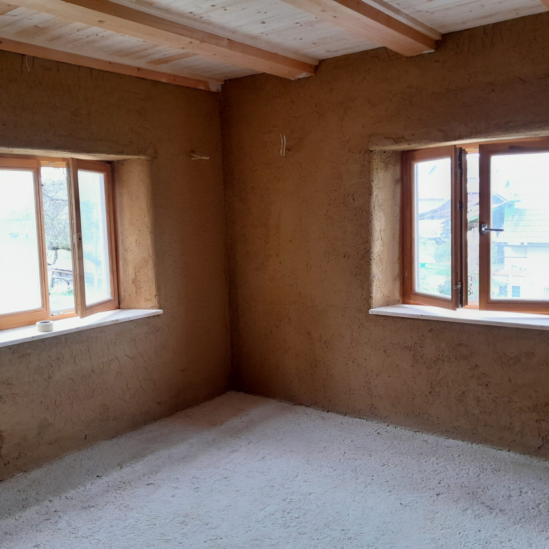 Rough layer of clay done